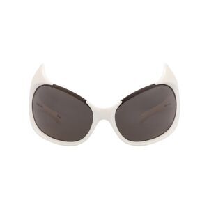Balenciaga Shield-Frame Bio Injection Sunglasses Ivory Womens